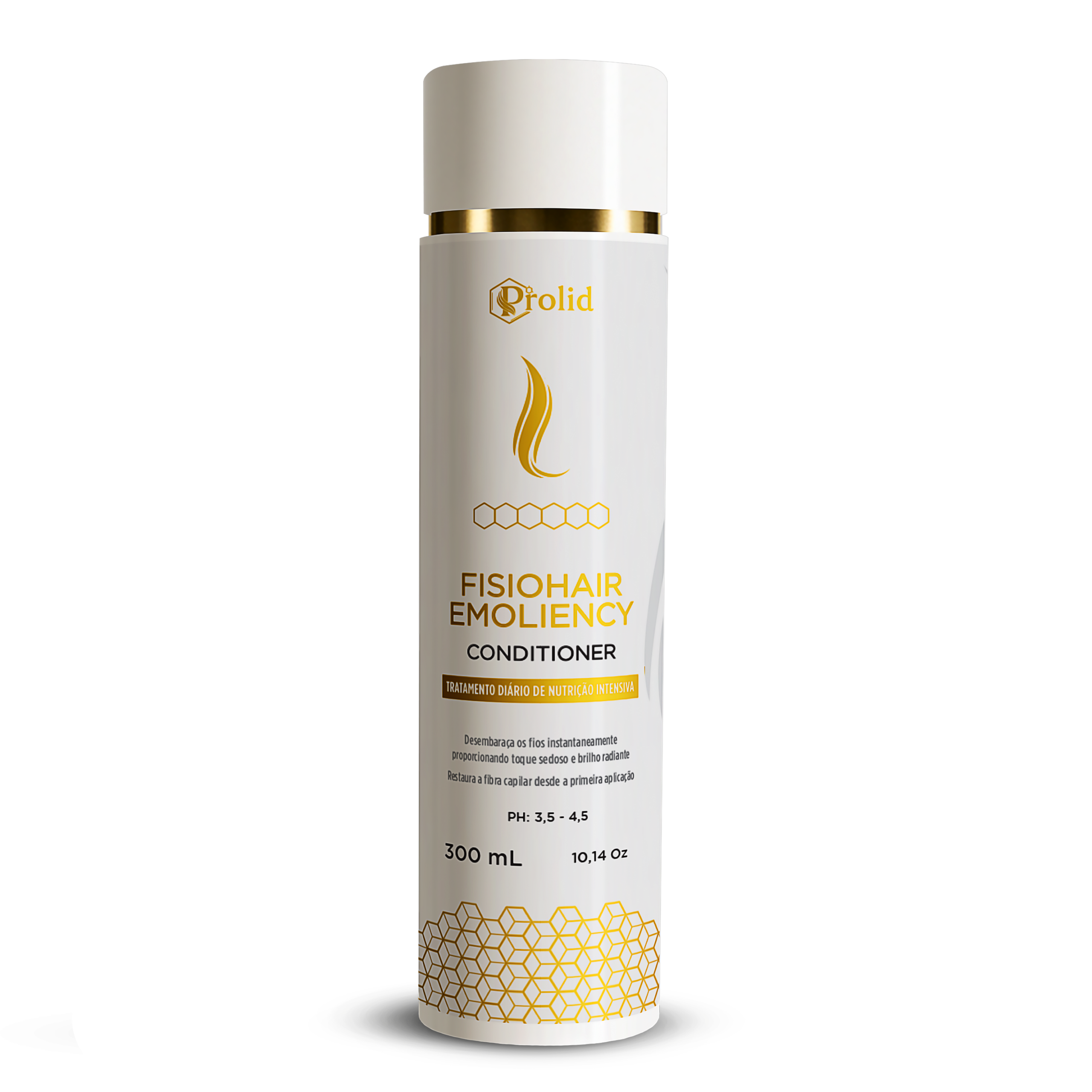 Condicionador Prolid Fisiohair Emoliency 300 ml - Cabelos Soltos e Desembaraçados.